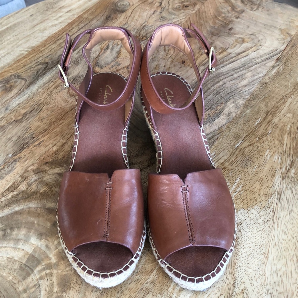 Clarks Petrina Selma Nutmeg Sandals Wedges Espadrilles